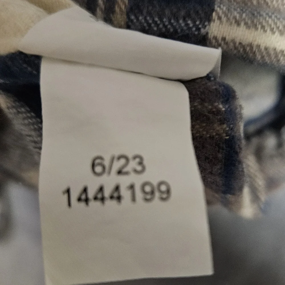 LL Bean Men's Scotch Plaid Flannel Shacket Anorak Traditional Fit Size L - Reg - Picture 9 of 11